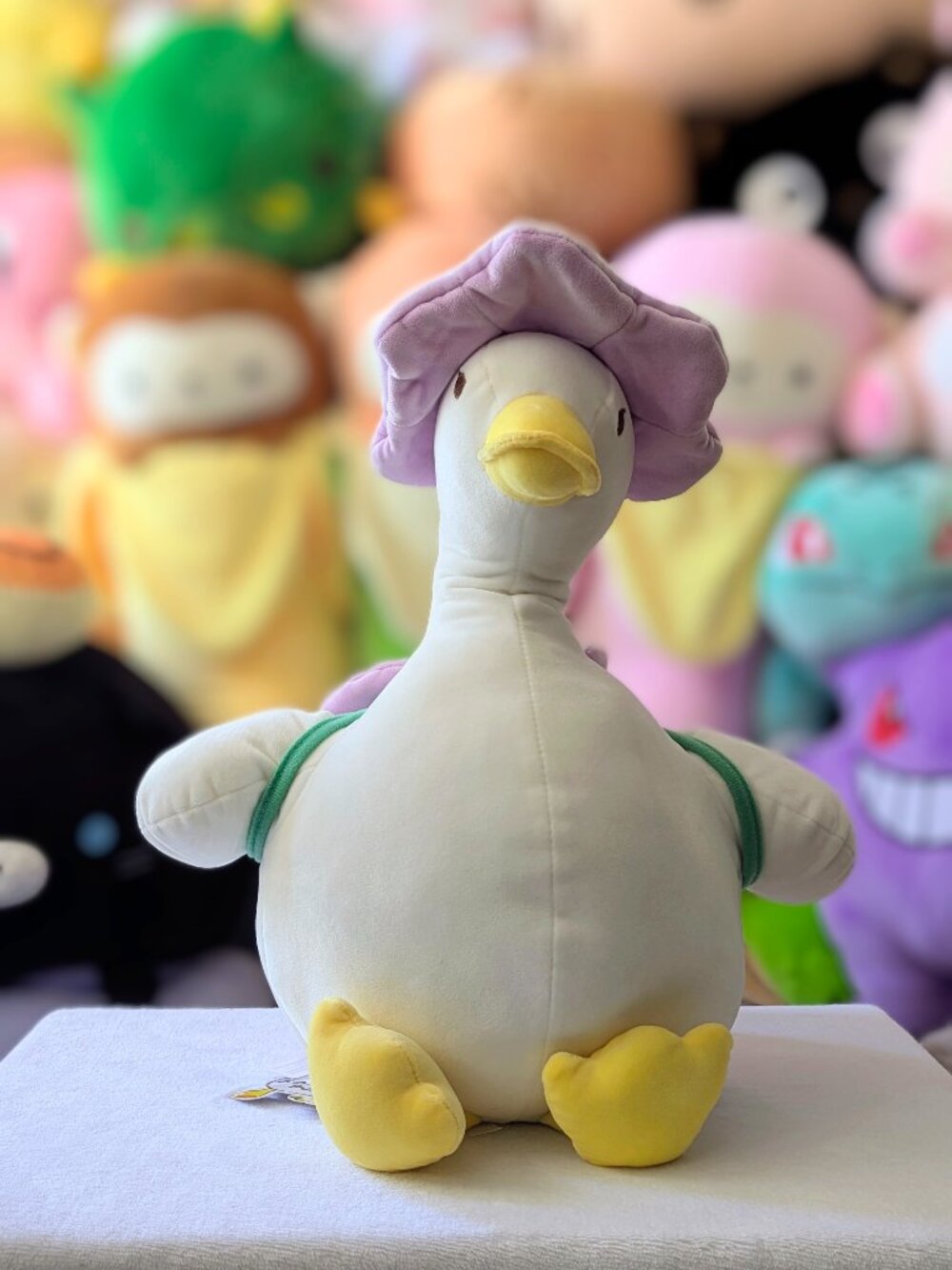 Round 1 Exclusive 15.74" Duck with Purple Flower Hat Plush